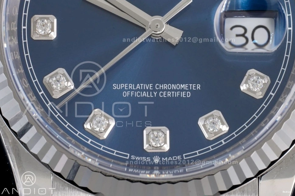 126234 DateJust Blue on Edition Best Dial Diamonds SH3235 904L Bracelet Clean Steel Jubilee 36 1:1 1115